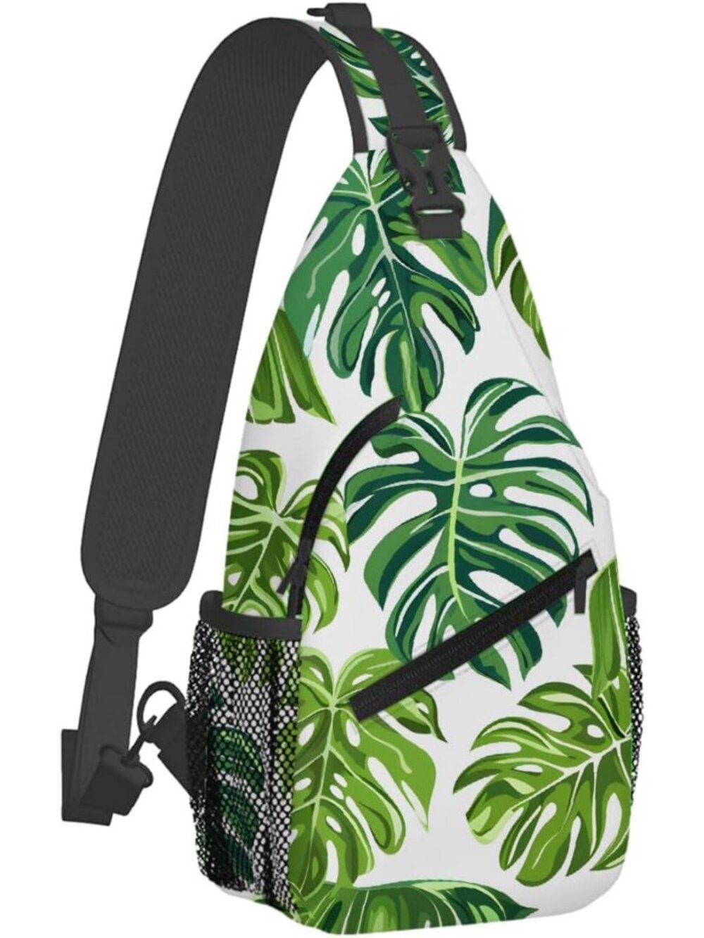 Unisex Green Halloween Bat Sling Backpack Travel Hiking Crossbody Bag